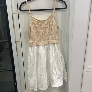 Altar'd State Cream and White Dress